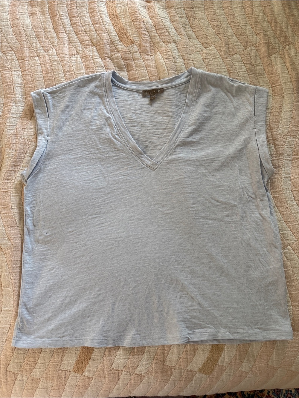 Lilla P Light Blue V-Neck Tank Top
